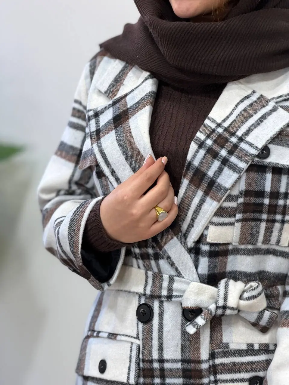 پالتو پشمی بلند آستردار متینا 1